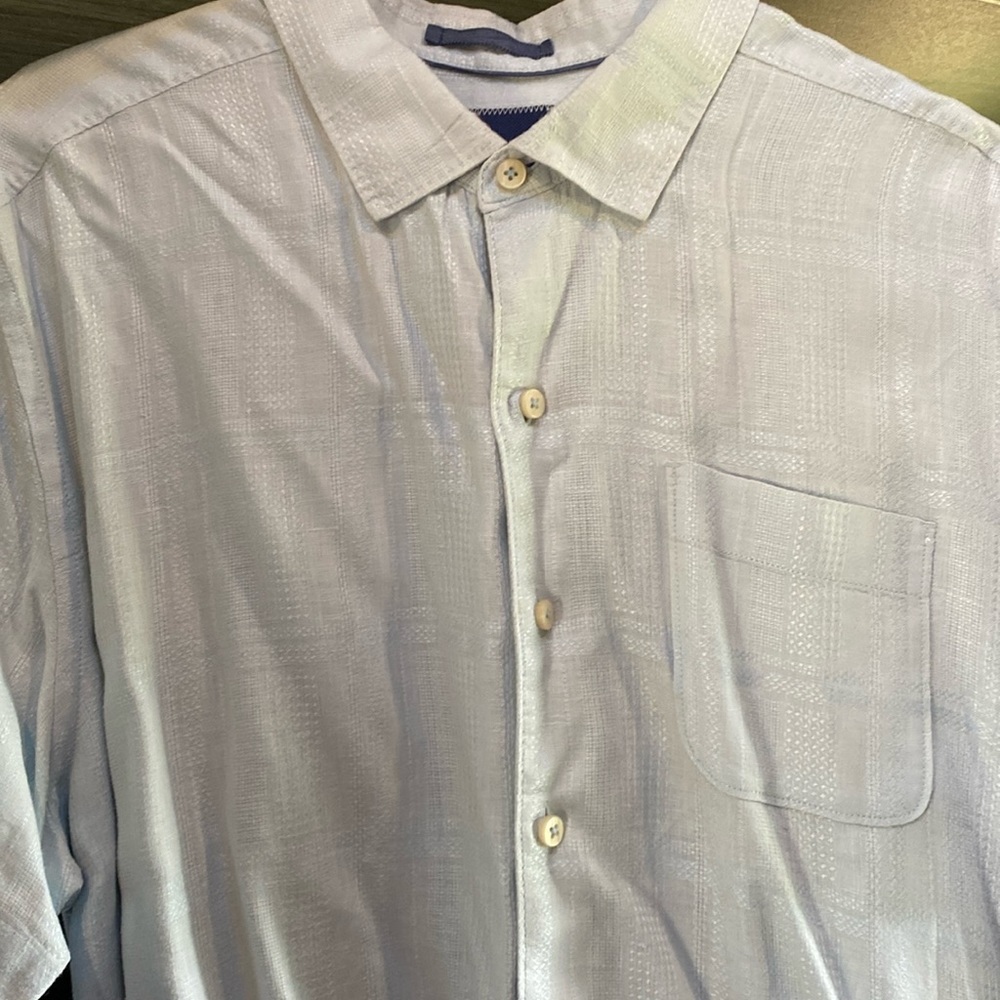 Tommy Bahama light blue SS shirt